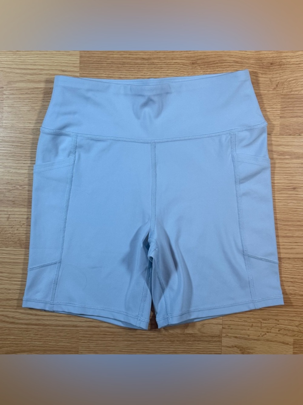 NWT American Eagle Side Pocket Bike Shorts Blue High Rise Athletic Size Small
